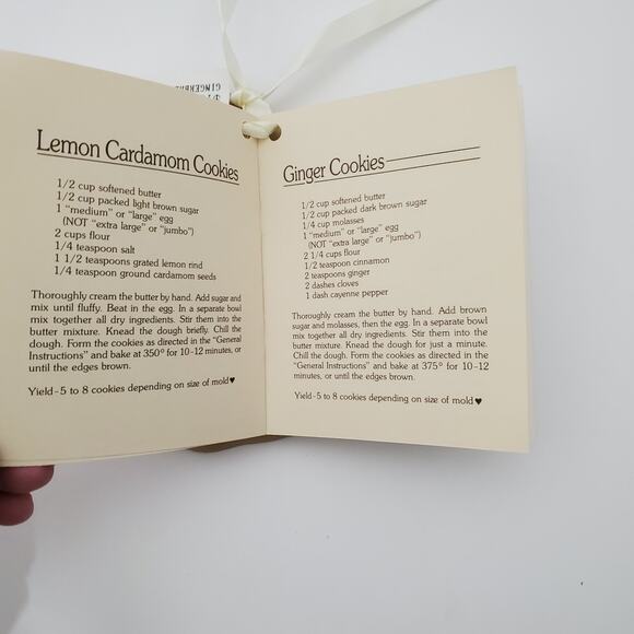 Gingerbread House Brown Bag Cookie Art Mold w/ Recipe Booklet Vintage Unused - Picture 7 of 10